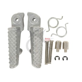 TCT-MOTORPARTS Front Silver Footrests Foot Pegs Motor Aluminum Fit For HONDA CBR600RR 2003-2024; CBR1000RR 2004-2024; CB1000R 2008-2025