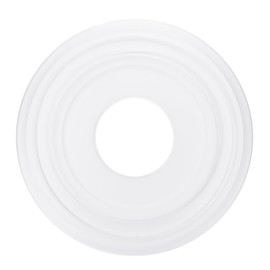 PATIKIL Ceiling Medallion, 12" OD x 4" ID PU Decorative Ceiling Light Medallion Chandelier Medallion Molded Ceiling Light Cover Plate for Ceiling Light Fixtures Fans, White