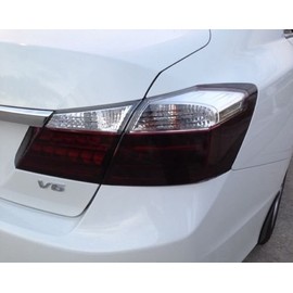 Precut Vinyl Tint Cover for 2013-2015 Honda Accord Taillights (Sedan) (20% Dark Smoke)