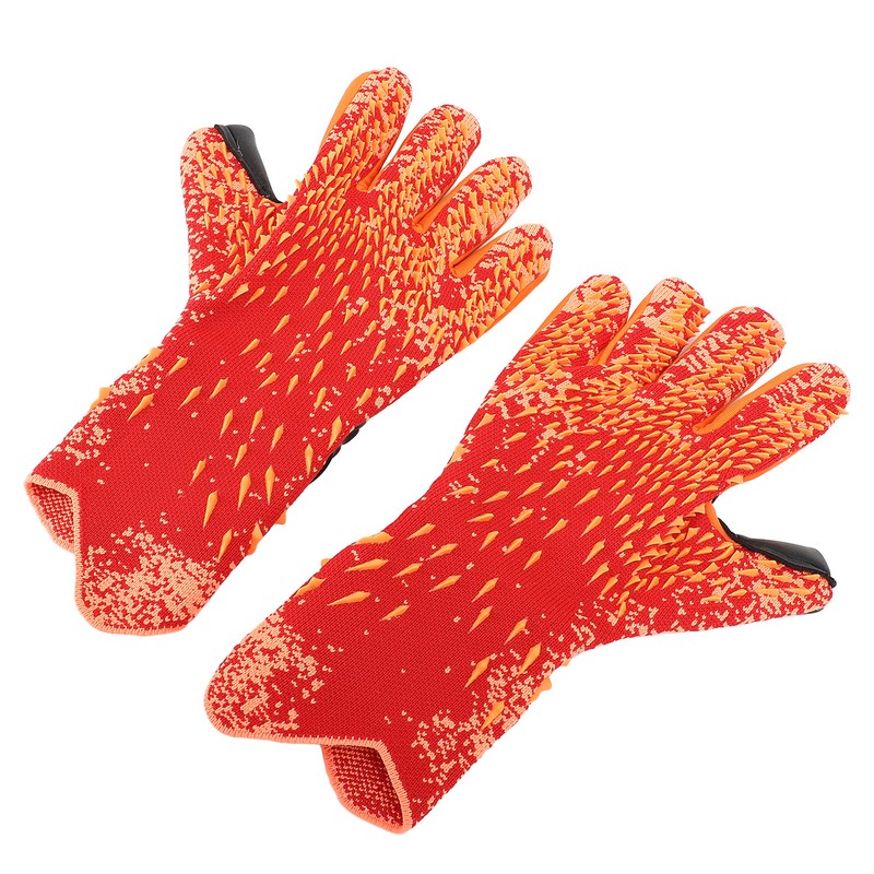 2pcs Soccer Gloves Nylon Polyurethane Fiber Latex Breathable Strong Grip