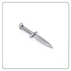 Fusamk Fashion Titanium Steel Dagger Tag Pendant Knife Necklace(Steel)