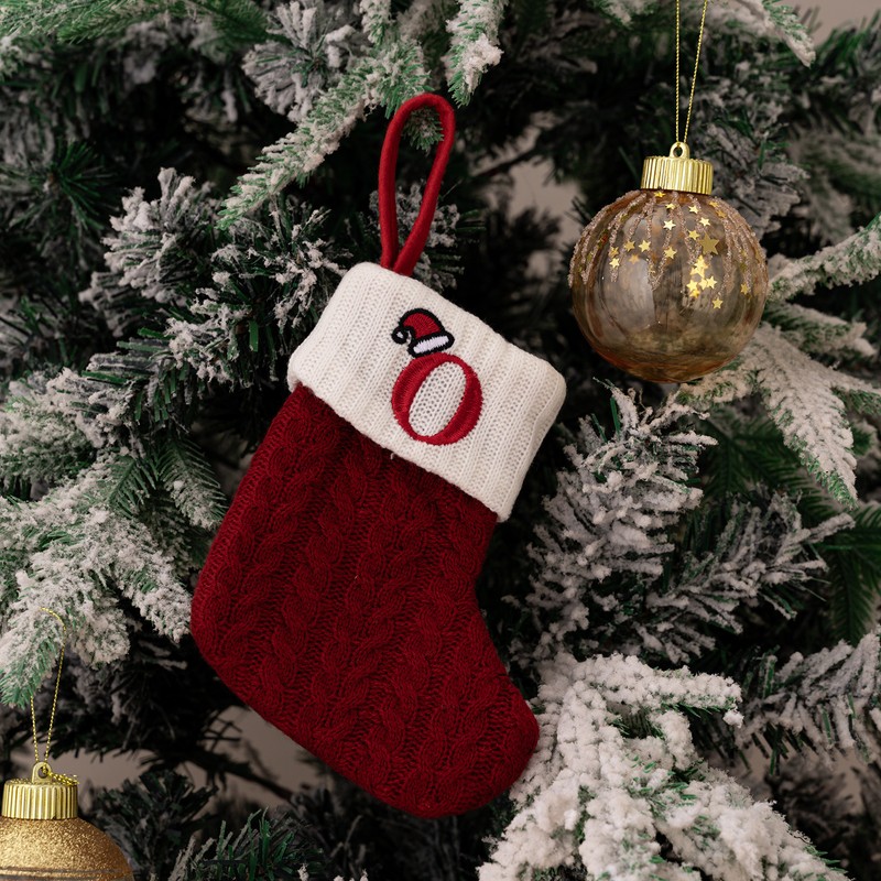 Christmas Stocking – Green A-Z Letter Hanging Christmas Stockings, Christmas