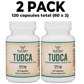 Double Wood, TUDCA, 2 PACK, 250 mg per capsule, 60 Capsules each (120 total!)