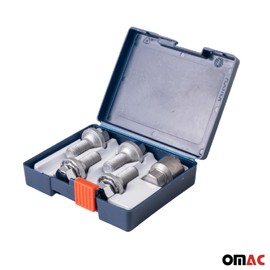 OMAC Wheel Lock Kit for Mercedes SLC-Class M14X1.5 Bolt Chromed 4Locks & 1Key
