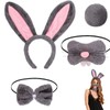 Ptenzor Easter Bunny Costume Set for Women, Plush Rabbit Ears