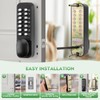 ANNFUZ Pure Mechanical Keyless Entry Keypad Door Knob Lock,Double-Sided Combination&Handle