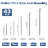 LBYNKY 86 PCS Cotter Pin Assortment Kit, 10 Sizes Stainless