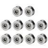 10PCS V624ZZ Miniature V Groove Pulley Steel V Guide Rail