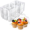 NPLUX 4 Compartment Cupcake Containers 40 Pack Cupcake Holder with