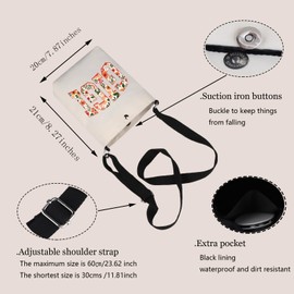 Floral Gigi Crossbody Bag Best Grandma Gifts Groovy Cute Nana Gifts Mommy Shoulder Bag Mother's Day Gift Gi-gi Crossbody Bags (CB, Gigi CB-PY2)