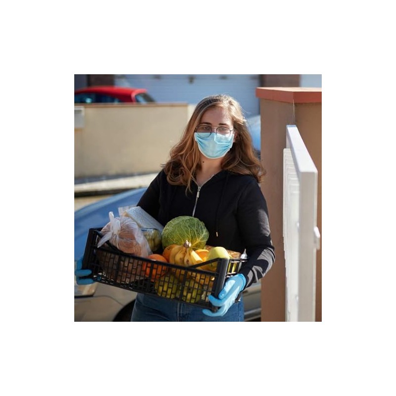 500 Pack Disposable Face Masks (5 Boxes, 100pcs/Box) Blue Face