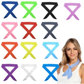 13 Pieces Cooling Scarf Wrap Summer Cool Ice Towel Cold Feeling Scarf Neck Wrap Headband Ice Scarf Collar Neck for Outdoor Running Cycling