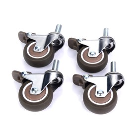4pcs 2in Universal TPE Rubber Caster Wheel for Medical Equipment Trolley Furniture (Brake)