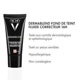 Vichy Dermablend smooth 35 sand 30ml base de maquillaje fluida de alta cobertura 35 SAND