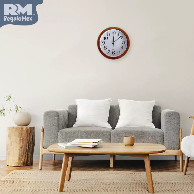 Rm Regalomex Reloj Análogo De Pared Plástico Con Cuarzo