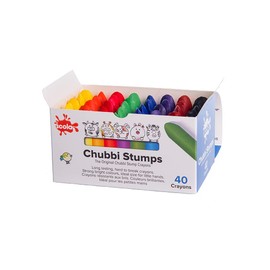 Scola Chubbi Stump Crayons, 40 Pieces, Assorted Colours, Kids Crayons, Suitable for 1+ Years, Art and Crafts Projects, Ideal for Pre-Schools and Kids