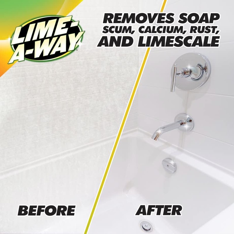 Lime-A-Way Bathroom Cleaner, 32 fl oz Bottle, Removes Lime Calcium