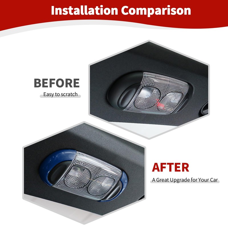 JOSHELA for Jeep JK Map Dome Light Trim Cover Fit