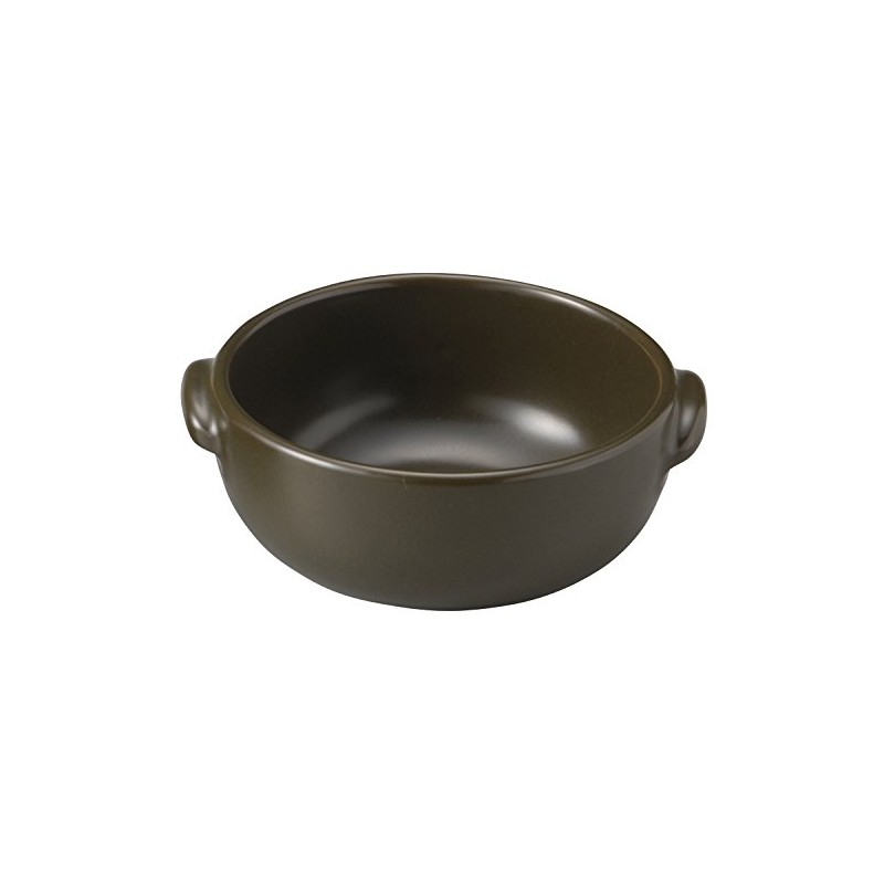 Santoku 15344 Banko Ware Au Gratin Bar, Round, S, Green