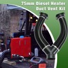 YiEC ZAN 75mm Diesel Heater Pipe Duct Vent Kit with