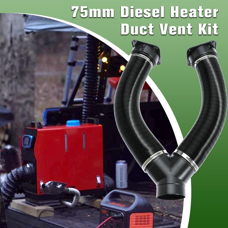 YiEC ZAN 75mm Diesel Heater Pipe Duct Vent Kit with