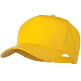 Solid Cotton Twill 5 Panel Prostyle Snap Cap - Yellow OSFM