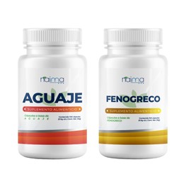 NAIMA Kit de Fenogreco y Aguaje 100 Cápsulas por Frasco | Suplemento Alimenticio |Ingredientes Naturales | Puro, Calidad Premium| Energía y Bienestar General | Sin Aditivos
