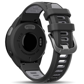 Farluya 20mm Silicone Watch Bands Compatible with Garmin Forerunner 165/55/Vivoactive 5/6,Soft Waterproof Quick Release Sport Strap for Venu Sq 2/ Forerunner 245/645/Vivoactive 3 Women Men