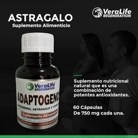 VeraLife | Suplemento Alimenticio Astragalo, Ganoderma y Vitamina C – 60 Tabletas | Suplemento Nutricional | Multivitaminico para Hombres, Multivitaminico para Mujer, Suplementos Alimenticios