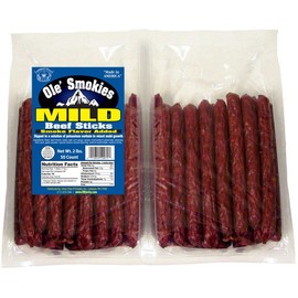Buffalo Bills 2-lb Mild 5" Ole' Smokies Saddlebag (50 twist-end beef sticks per saddlebag)