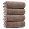 sakano Face Towels, Set of 4, Mushroom Brown, Approx. 13.8
