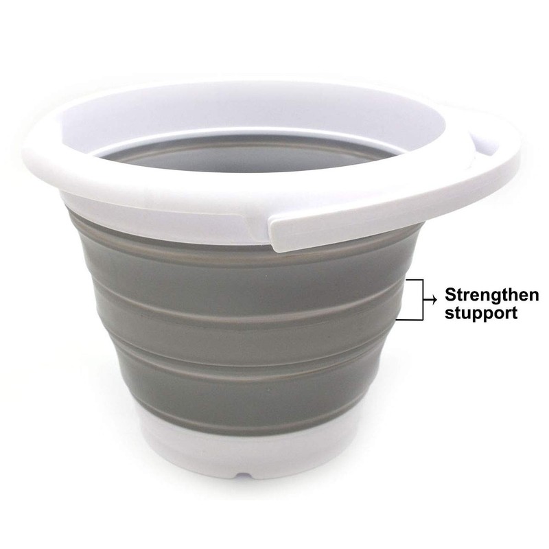 SAMMART 5L Collapsible Fishing Bucke - Foldable Round Tub -