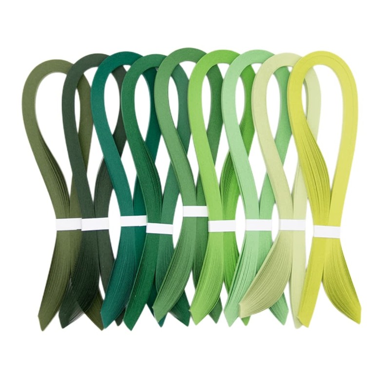 ODETOJOY Paper Quilling Strips 3mm Forest Green Quilling Papers 3mm