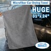 HOMEXCEL Professional Large Microfiber Car Drying Towels 2 Pack, Lint