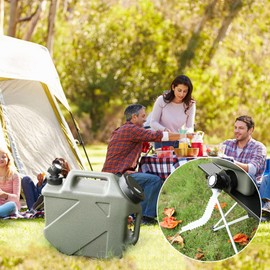 HiGropcore Water Container with Spigot - 2.6Gallon/3.2Gallon Water Jug Portable Camping Water Tank BPA Free - Emergency Water Storage for Camp Outdoor Hiking