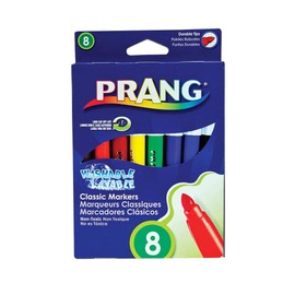 Prang Washable Art Markers, Bullet Tip, Assorted Colors, 8 Count (80680)