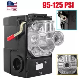 95-125 PSI 4 Ports Lefoo Air Compressor Pressure Switch Control Valve LF10-4H US