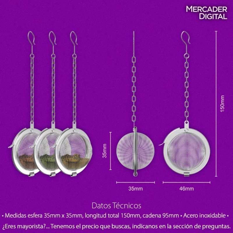 Mercader Digital Infusor De Té En Forma De Bola Con