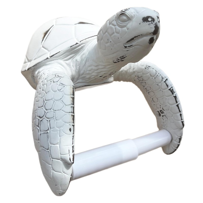 Sea Turtle Wall Mount Toilet Paper Roll Holder Rustic Beach