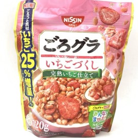 Nissin Gorogura Strawberry Granola High Fiber Cereal 320g