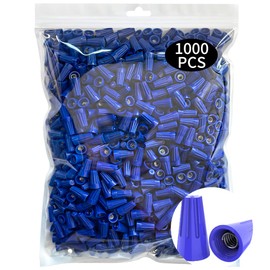 ZIPCCI 1000 Pcs Electrical Wire Connectors Nuts, Blue Screw Springs Caps Wire Twist Terminals