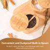 Timtopno Salt Cellar, 2PCS Salt Container Bamboo Salt and Pepper
