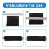 Strap Covers For Mask Headgear Satin 4 Pack Black