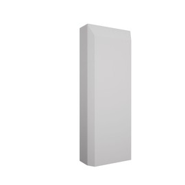 2 1/2"W x 6 1/2"H x 1 1/8"P Americraft Solid Paint Grade Wood Smooth Plinth Block with Beveled Edge, Primed Pine