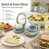 2 PCS Egg Slicer, Egg Cutter for Boiled Eggs, Hard