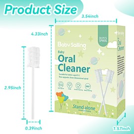 Foily 30-Pack Baby Tongue Cleaner Gauze– Gentle Newborn Oral Care, Disposable Toddler Tooth Brush for 0-24 Months Tooth Mouth Gum Clean (Square Style)