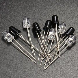 ExcLent 10 pieces 5 mm 940 Nm IR infrared diode start emitter receiver LED