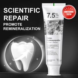 Abading 7.5% Hydroxyapatite Toothpaste for Advanced Enamel Protection,Fluoride-Free Hydroxyapatite Toothpaste,Gentle and Effective,Fresh Mint,4.23 oz
