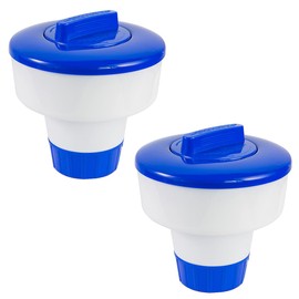 XtremepowerUS 3" Floating Tablet Chlorine Dispenser, 3lb Capacity Chemical Dispenser Swimming Pool Spa Dispenser 2-Pack