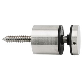 Stainless Steel 316 Grade 2″ OD Heavy Duty Staircase Glass Railing Round Standoff Base and Cap for Wood Wall Satin Finish 1 Pcs (SO-030RD-WO-S Leg Blot)